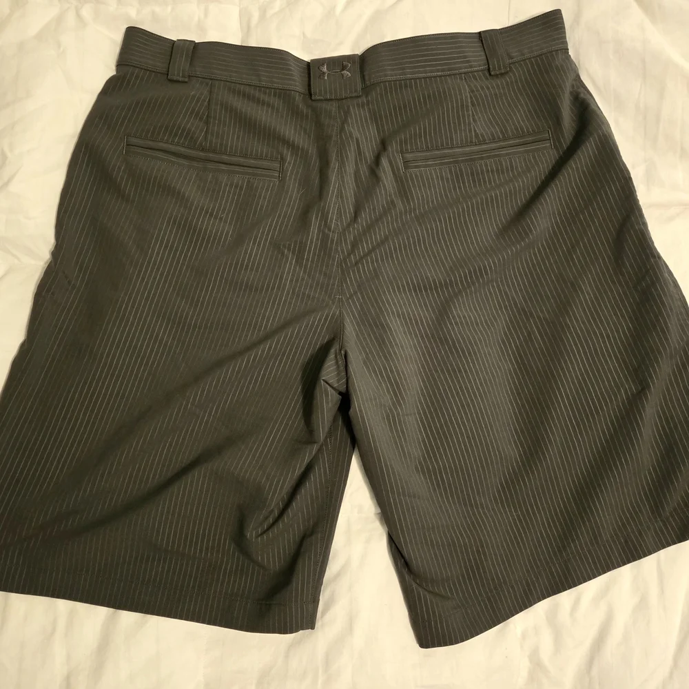 Under Armour Men’s HeatGear Match Play Golf Shorts - Green Pinstripe - Picture 5 of 5